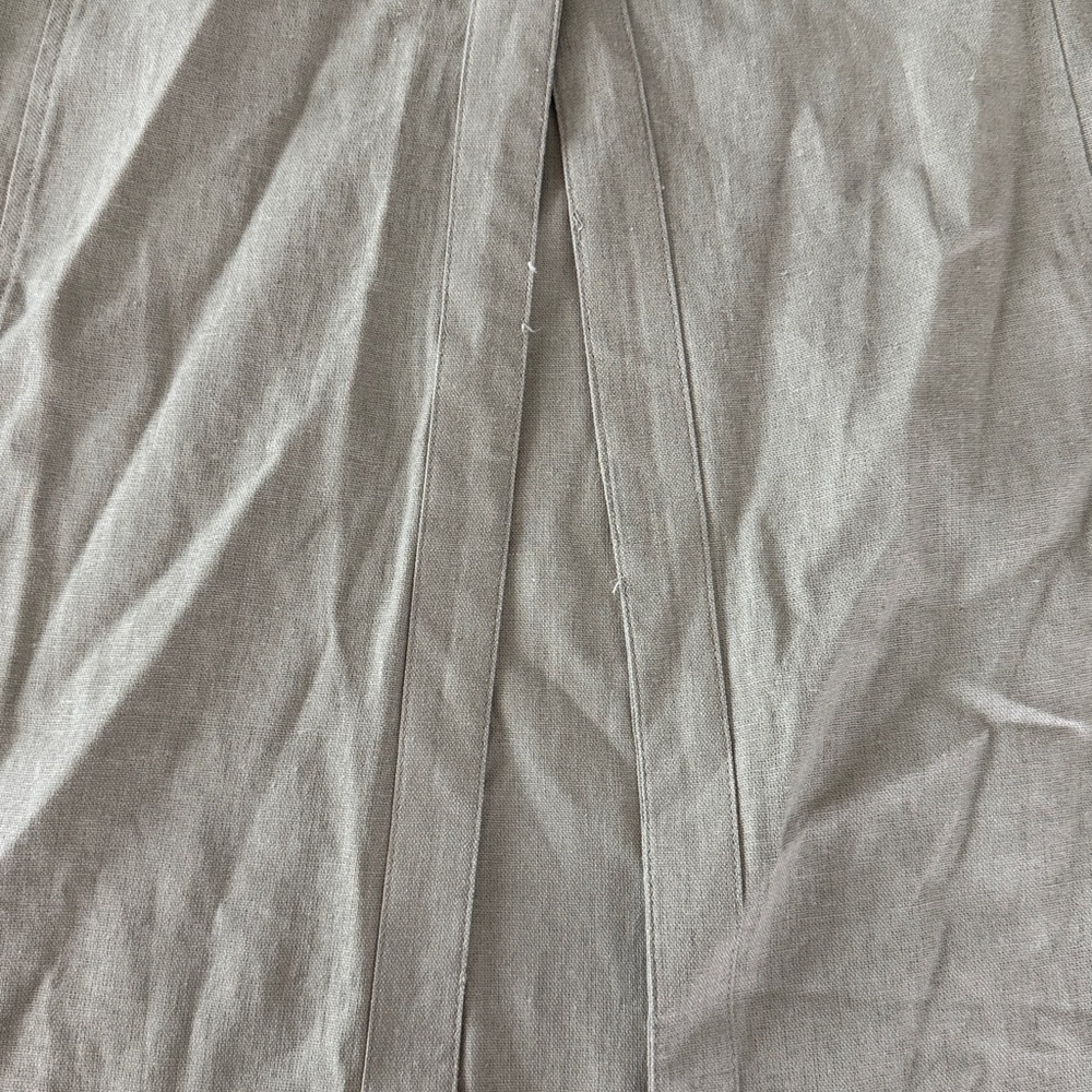 Zara linen midis dress, light khaki, size XL, new with tags - Picture 4 of 4